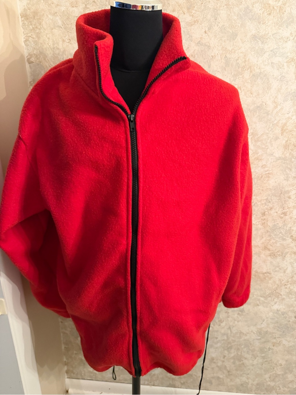Men's Red Full-Zip Fleece Jacket